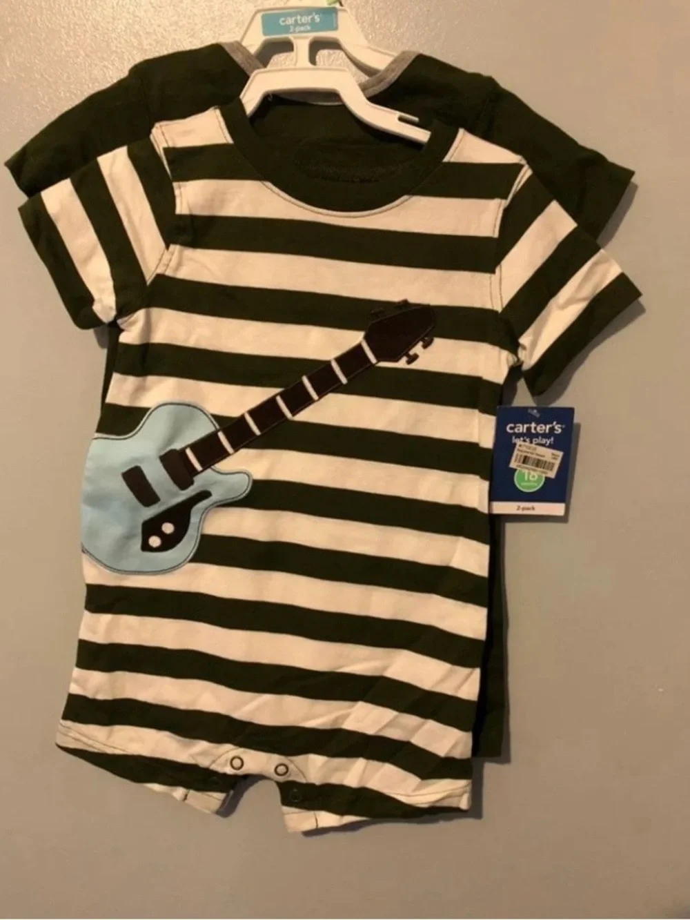 Carter’s Baby Boys 2-Pack Short Sleeve Bodysuit Set – Size 18 Months (4pk)